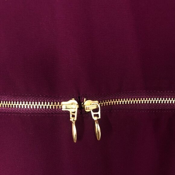 Ricki's Purple‎ Sleeveless Gold Zipper Fit & Flare Dress Sz 8 - Picture 5 of 11